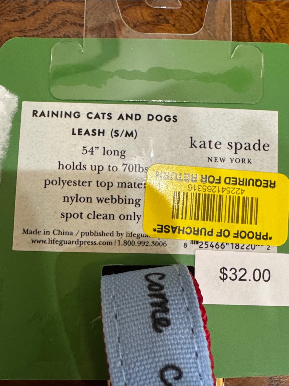 kate spade S/M  Blue Dog Leash - Picture 4 of 4